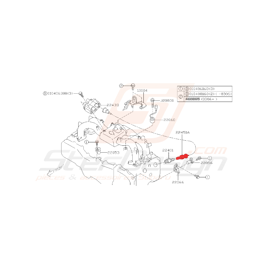 Faisceau d'allumage n°3 pour subaru legacy 1999 EJ251