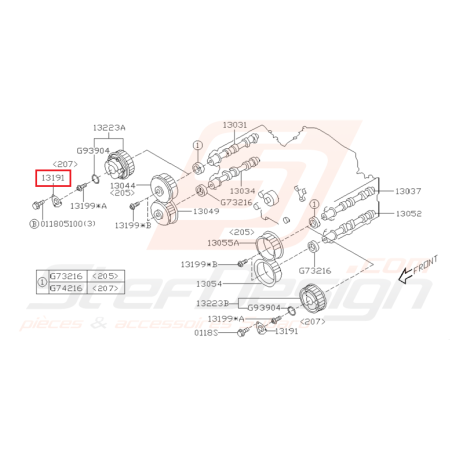 Couvercle Origine Subaru WRX 2001-2002