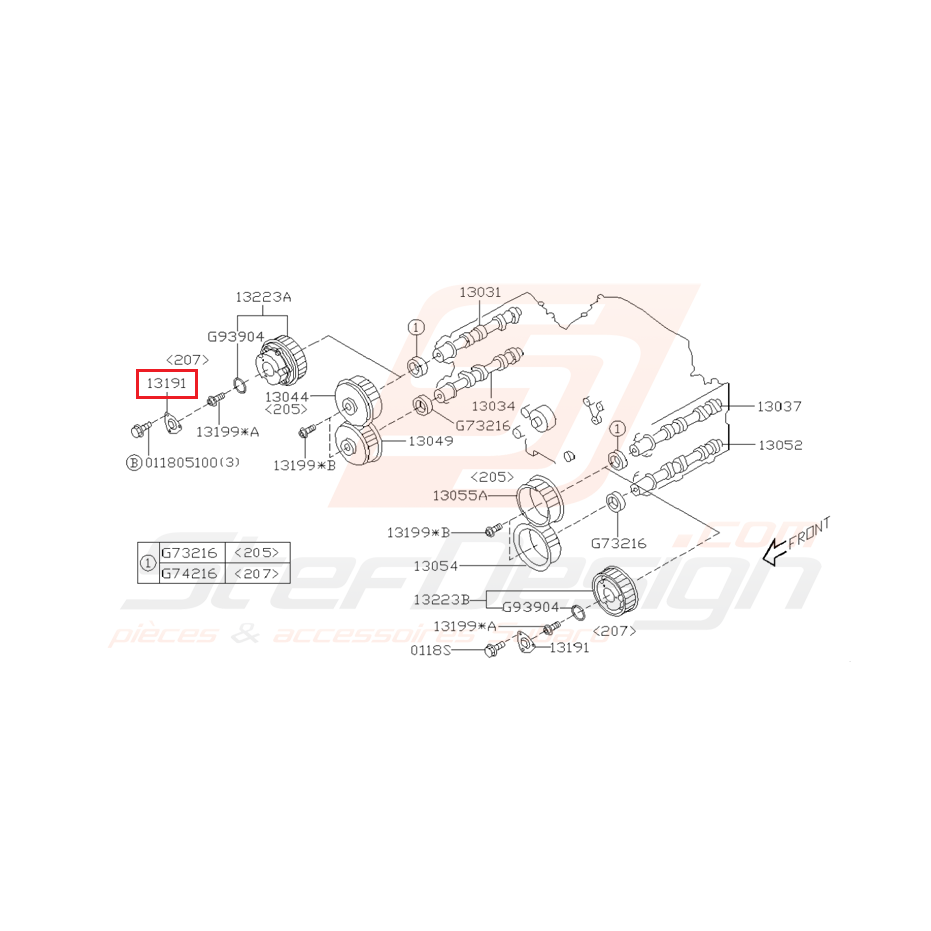 Couvercle Origine Subaru WRX 2001-2002