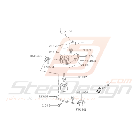 Schéma Modile d'Huile Origine Subaru WRX et STI 2001 - 2005