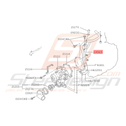 Conduit d'eau Origine Subaru WRX et STI 2004 - 2005