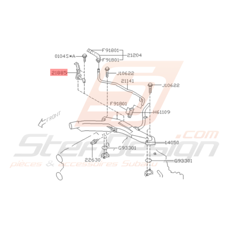 Support Intercooler Origne Subaru WRX 2001 - 2002