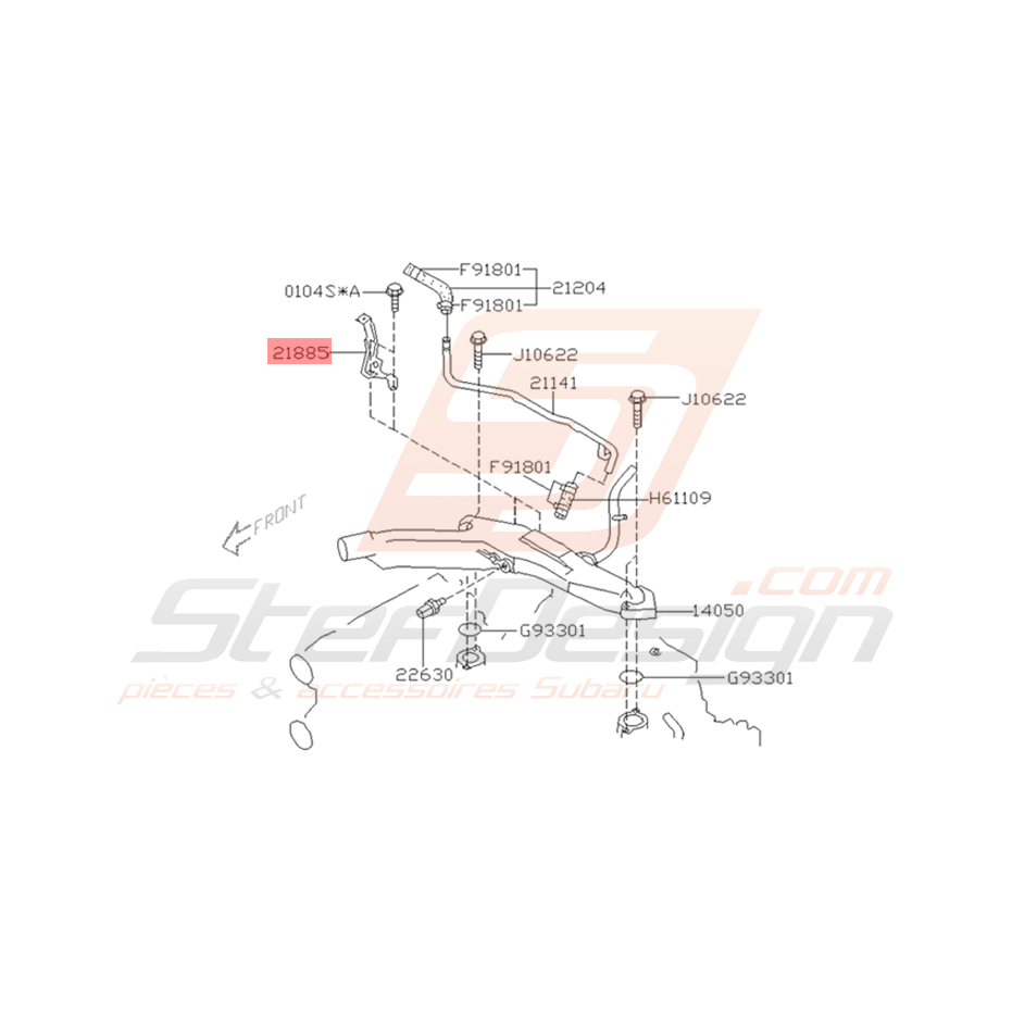 Support Intercooler Origne Subaru WRX 2001 - 2002