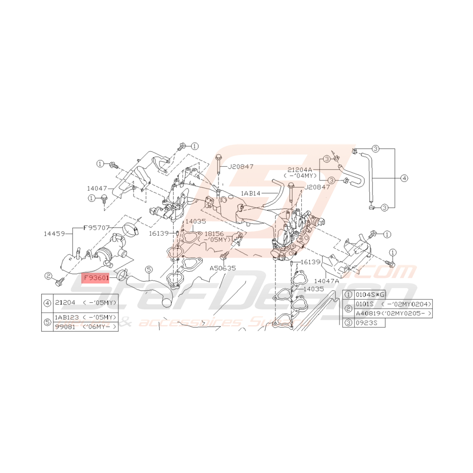 Collier Origine Subaru WRX et STI 