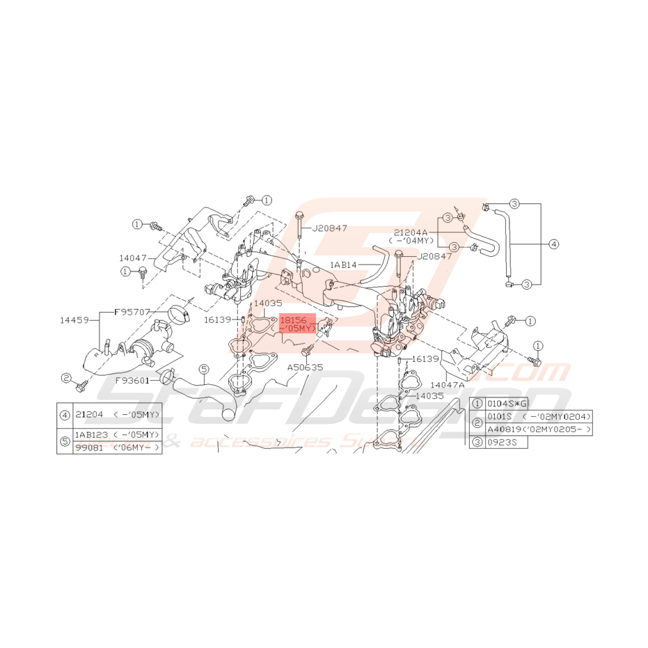 Support Cable d'Accélérateur Origine Subaru WRX/STI 2001 - 2005 Support Cable d'Accélérateur Origine Subaru WRX/STI 2001 - 2005