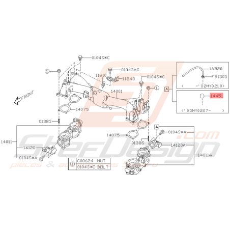 Filtre Origine Subaru STI 07/2002 - 2005