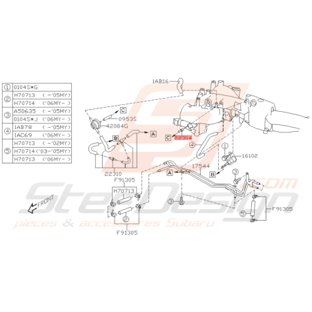 Vis Durite de Dépression Origine Subaru WRX / STI 2001 - 2005