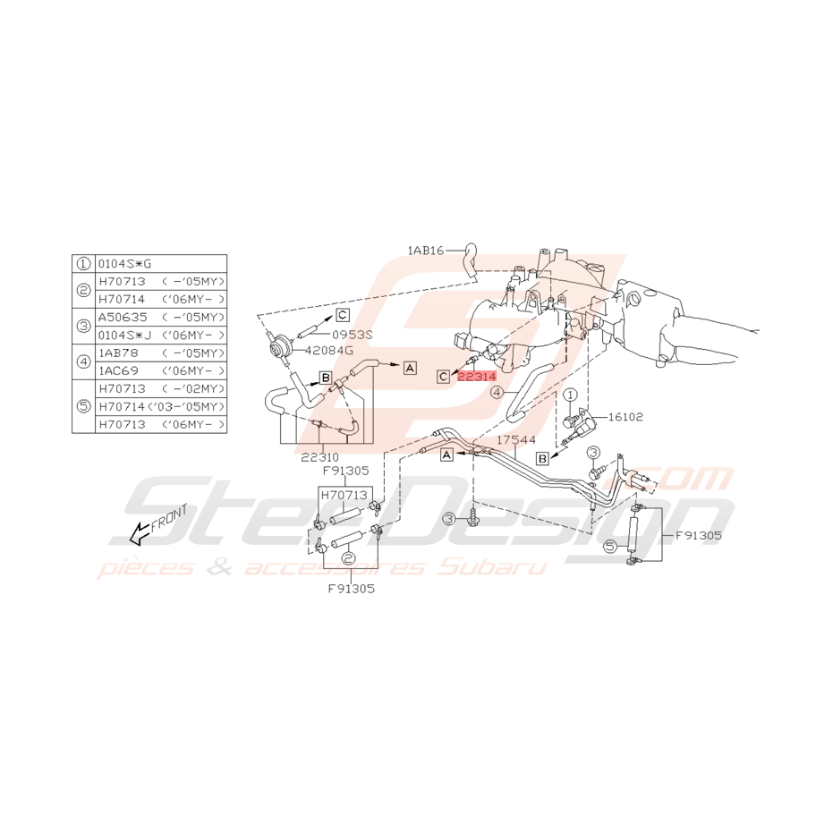 Vis Durite de Dépression Origine Subaru WRX / STI 2001 - 2005 Vis Durite de Dépression Origine Subaru WRX / STI 2001 - 2005