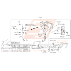 Schéma Durite et Support de Turbo Origine Subaru WRX 2005