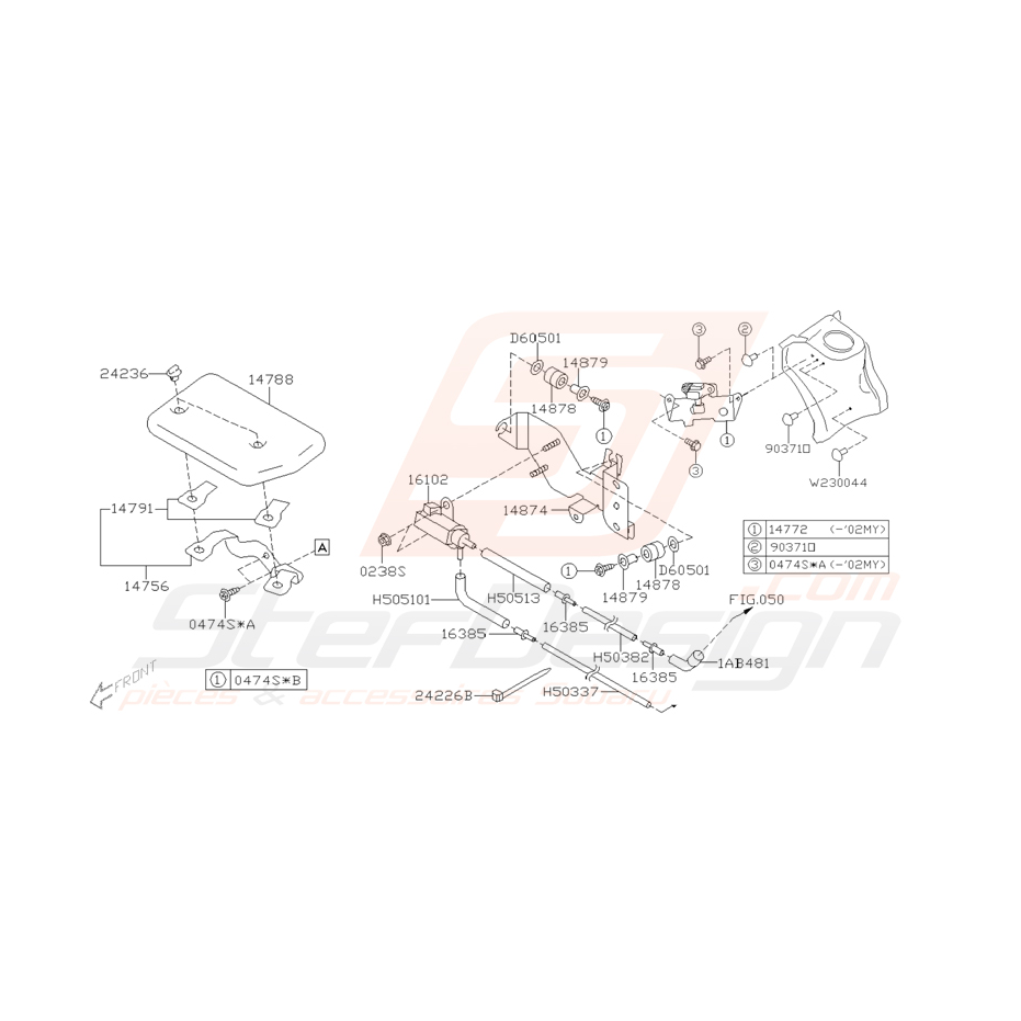 Schéma de solénoïde Origine Subaru STI 2003 Schéma de solénoïde Origine Subaru STI 2003