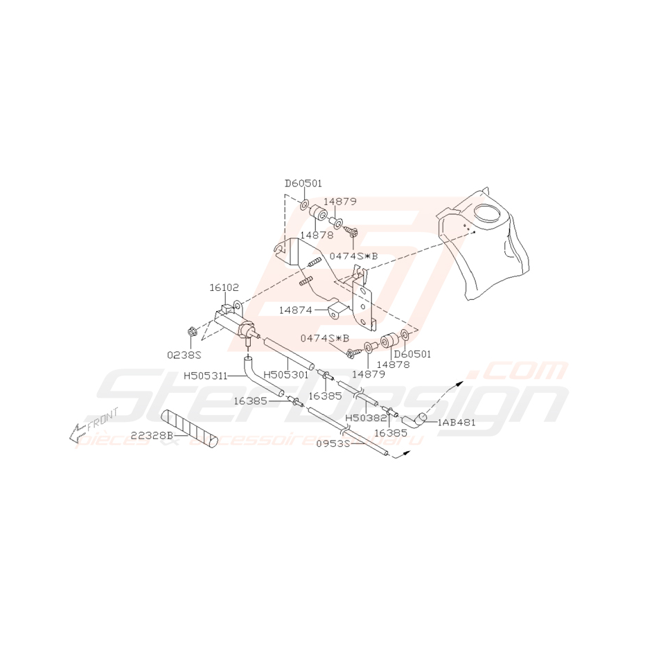 Schéma de solénoïde Origine Subaru WRX/STI 2004-2005 Schéma de solénoïde Origine Subaru WRX/STI 2004-2005