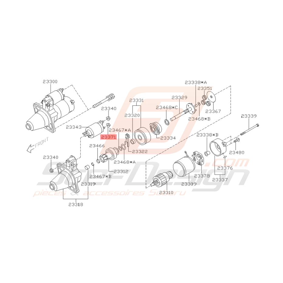 Ecrou de Contacteur Origine Subaru WRX STI 2001 - 2005