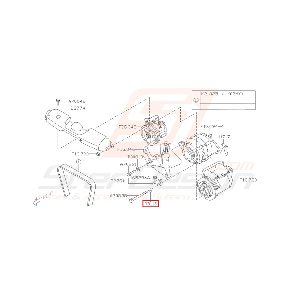 Rondelle Origine Subaru WRX / STI