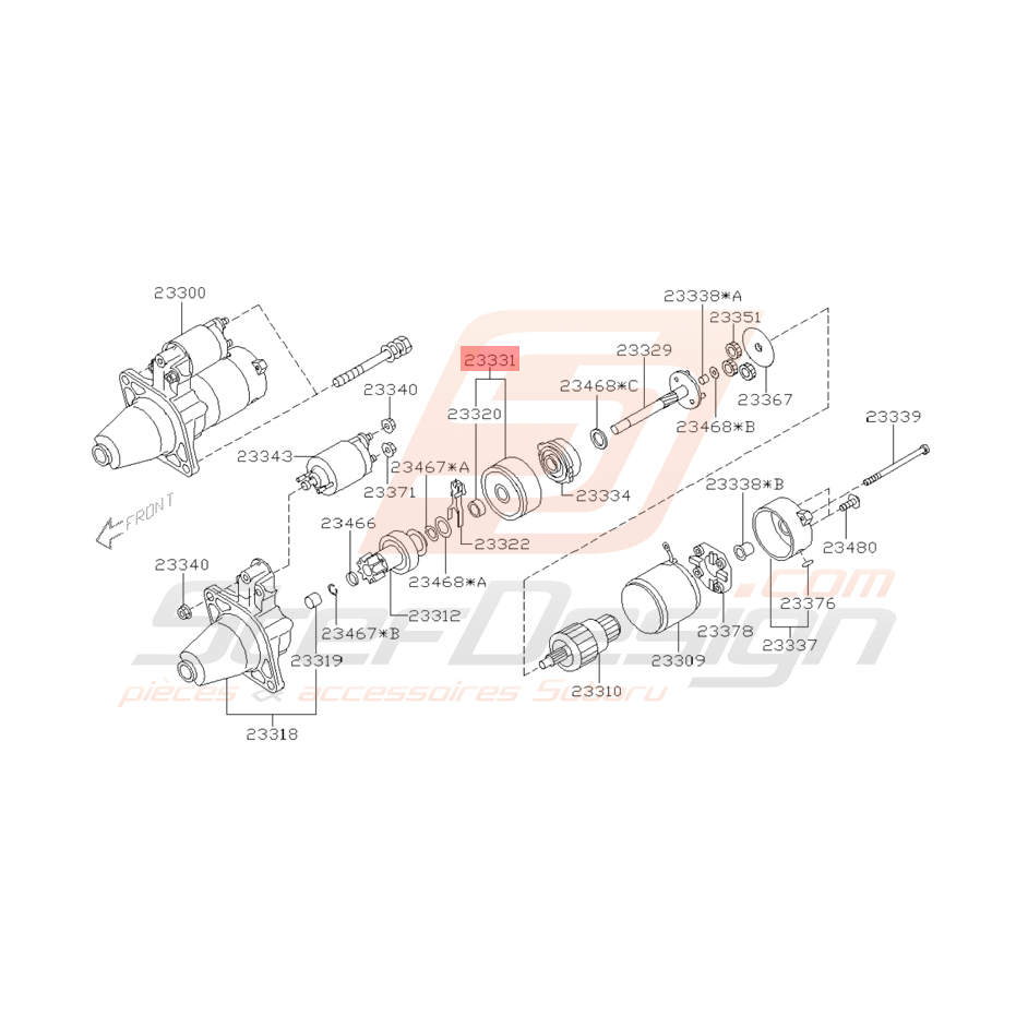 Pare Poussière de Démarreur Origine Subaru WRX STI 2001 - 2005