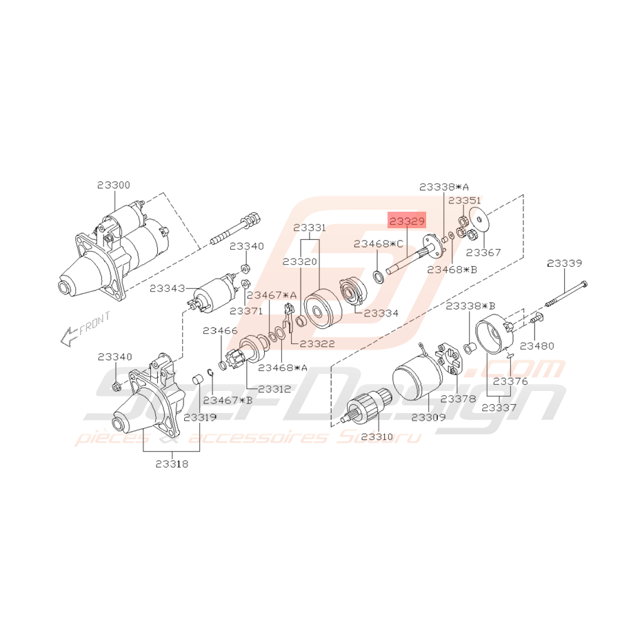 Engrenage de Démarreur Origine Subaru WRX STI 2001 - 2005