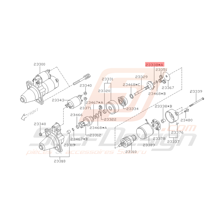 Roulement de Démarreur Origine Subaru WRX STI 2001 - 2005