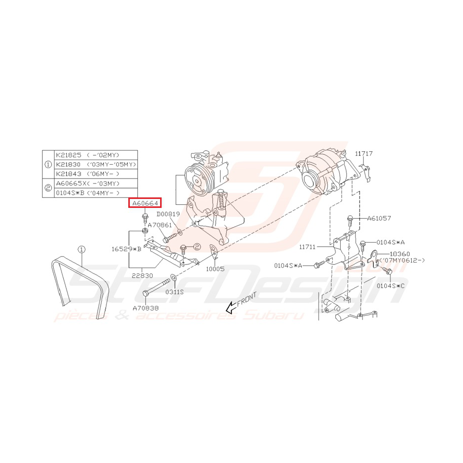Boulon Origine Subaru WRX