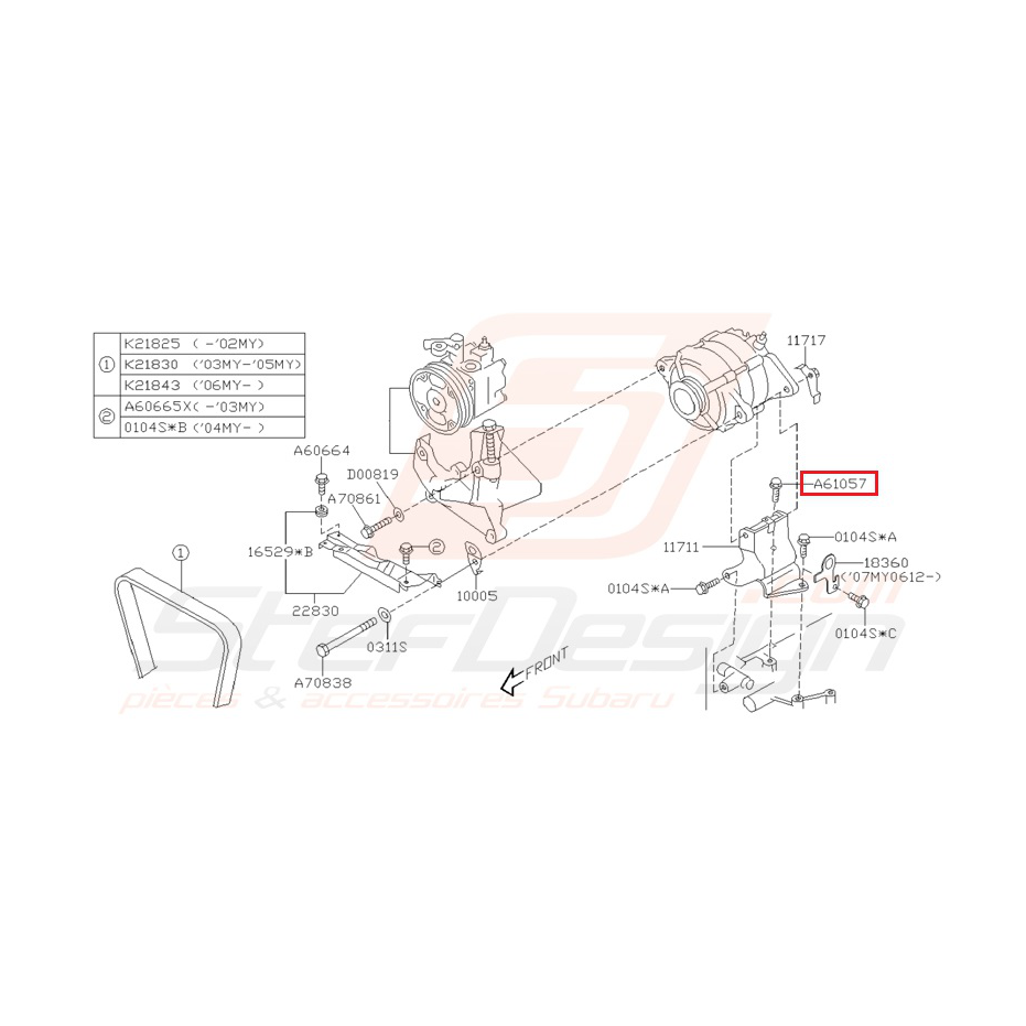 Boulon Origine Subaru WRX