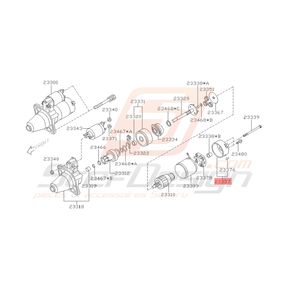 Couvercle de Démarreur Origine Subaru WRX STI 2001 - 2005