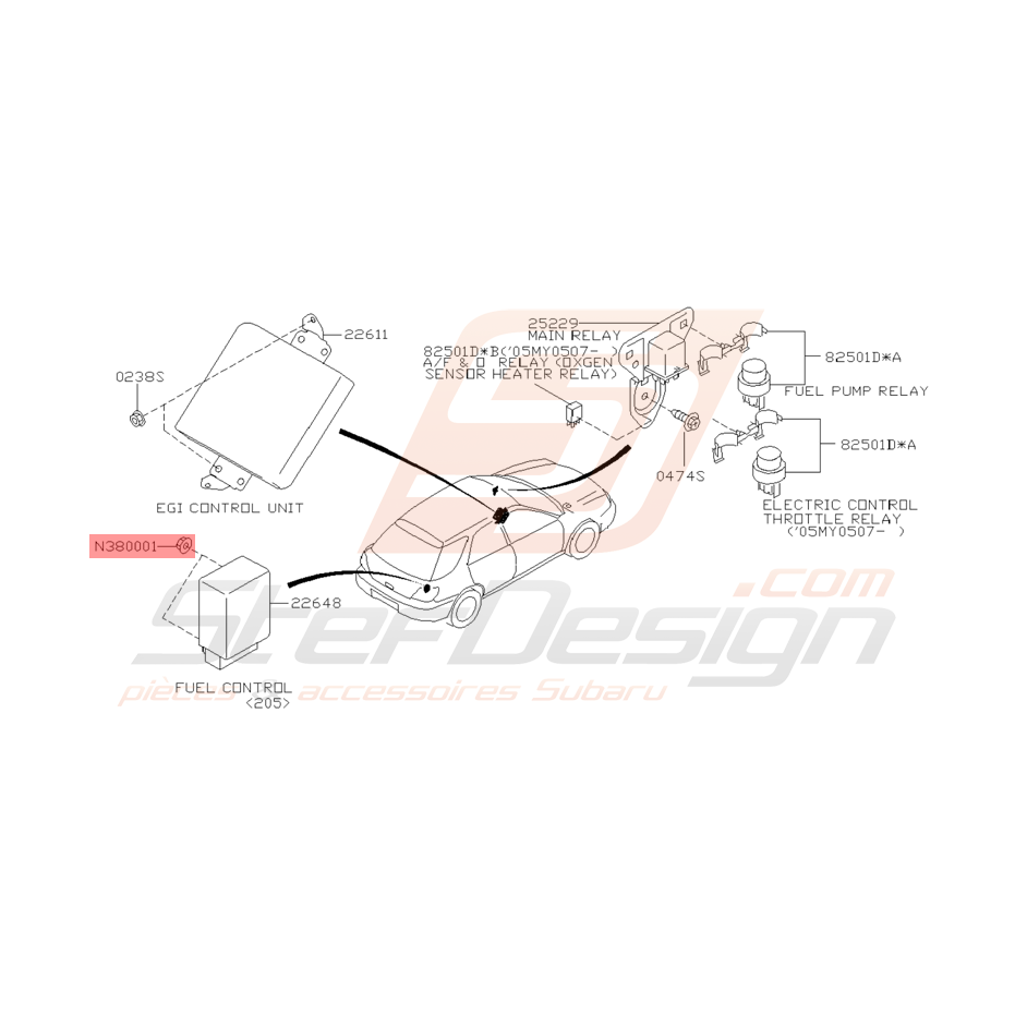 Ecrou Origine Subaru WRX
