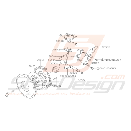 Schéma Embrayage Origine Subaru WRX 2001 - 2005