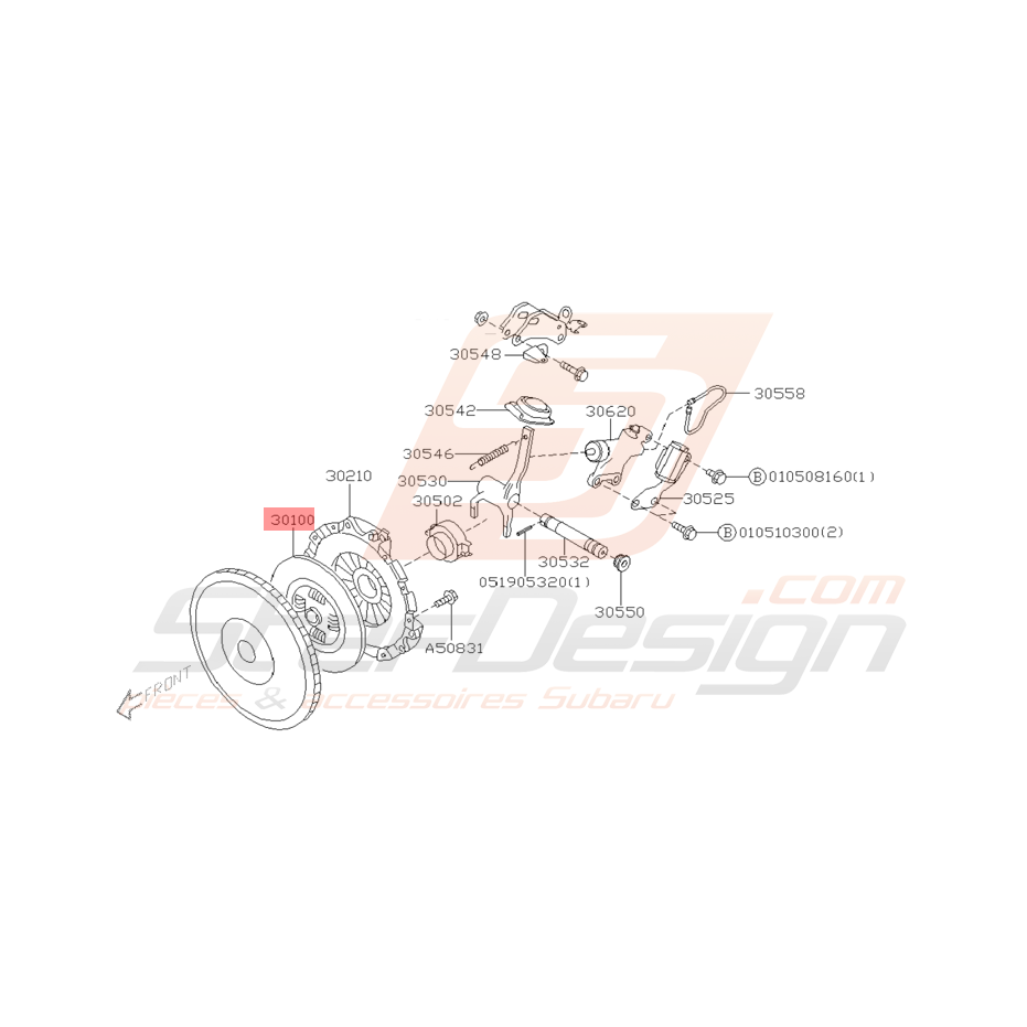 Disque d'Embrayage Origine Subaru STI 2005