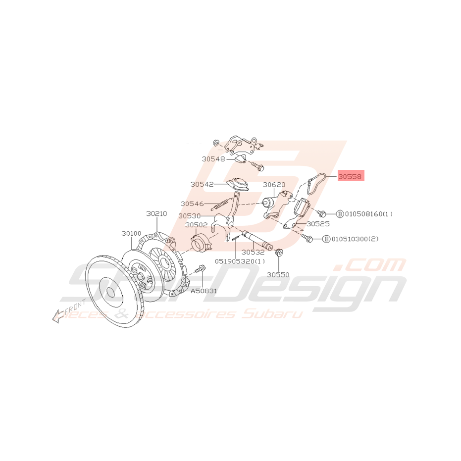 Durite Embrayage Origine Subaru STI 2001 - 2005