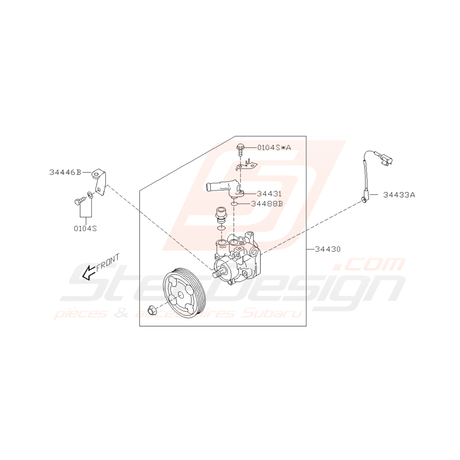 Schéma de pompe à huile de DA WRX STI 2003-2005