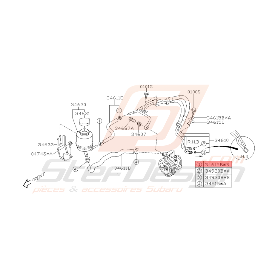 Agrafe Origine Subaru WRX