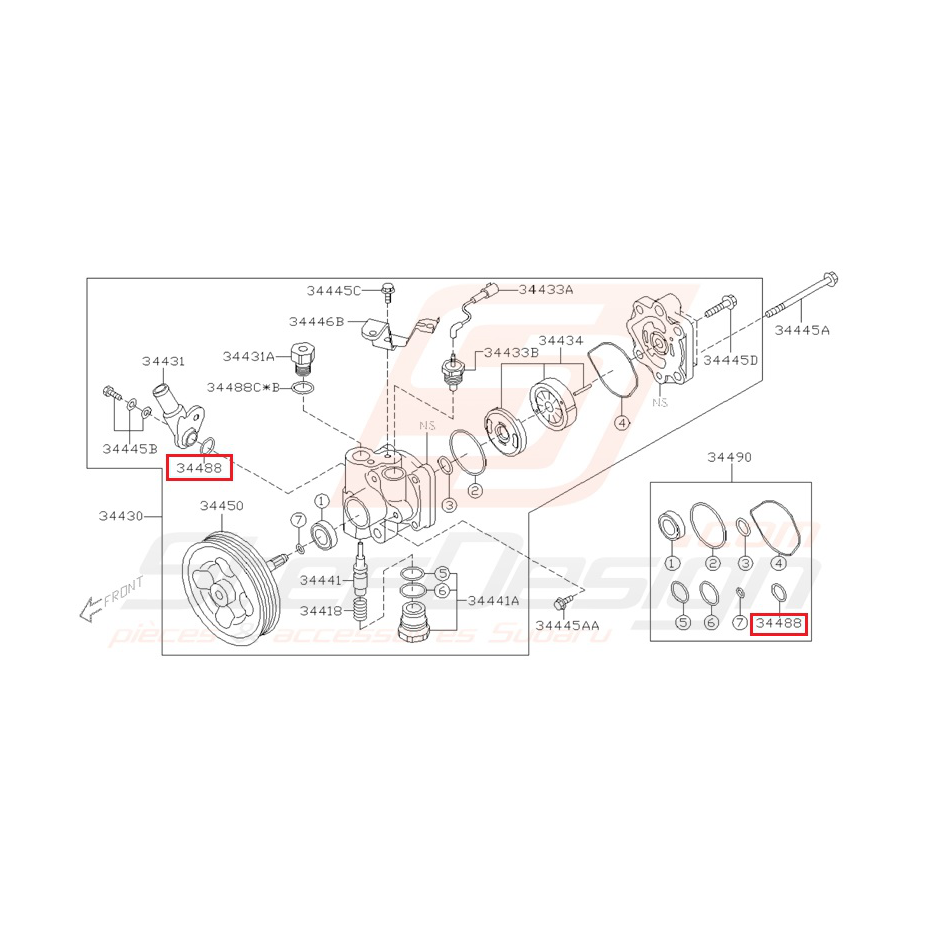 Joint torique Origine Subaru WRX/STI 2001-2002