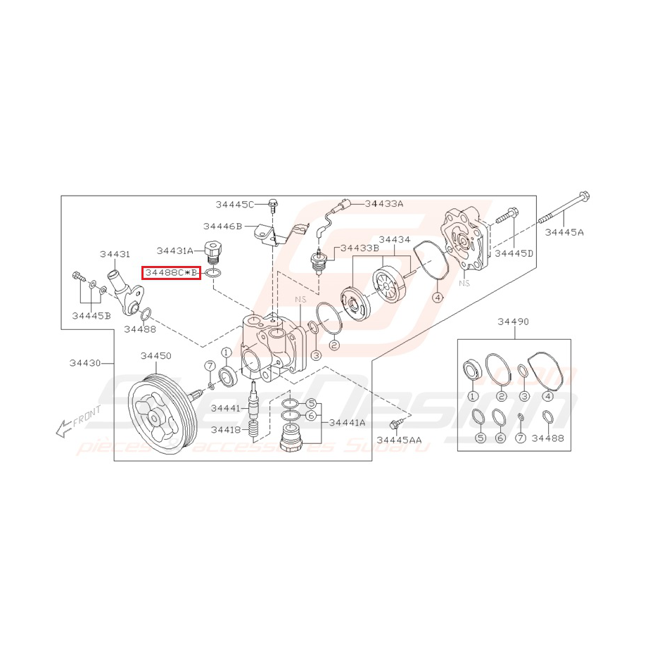 Joint torique Origine Subaru WRX STI