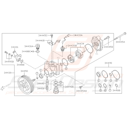 Schéma de pompe à huile de DA WRX/STI 2001-2002