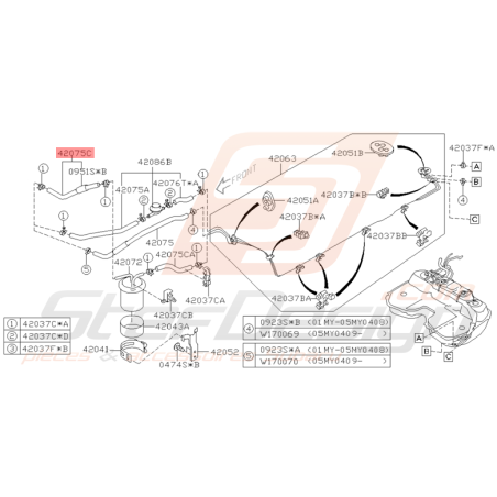 Durite d'arrivé de Carburant Origine Subaru WRX STI 07/02 - 05