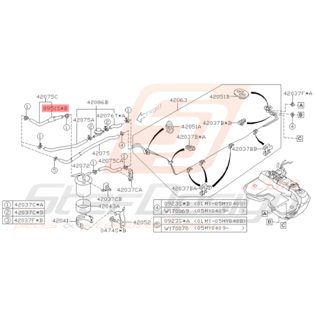 Durite de Carburant Origine Subaru WRX / STI 2003 - 2005