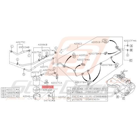 Collier Origine Subaru WRX et STI 2001 - 2005