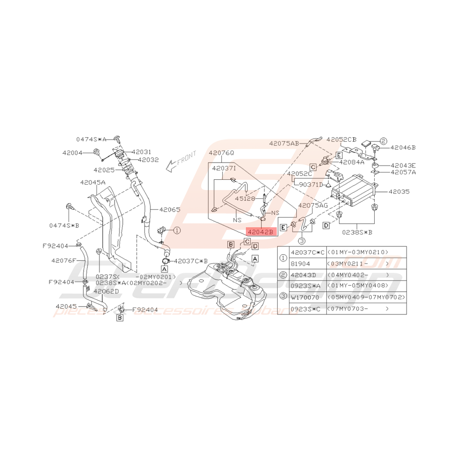 Connecteur de vidange Origine Subaru WRX STI 2001 - 2005