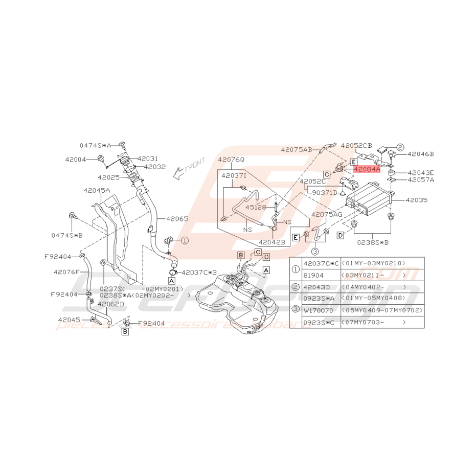 Soupape 2 voies Origine Subaru WRX et STI 2001 - 2005
