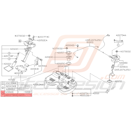 Attache Durite Origine Subaru WRX et STI 09/2002 - 2005