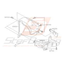 Schéma Obturateur d'Echappement Origine Subaru WRX STI 01 - 05