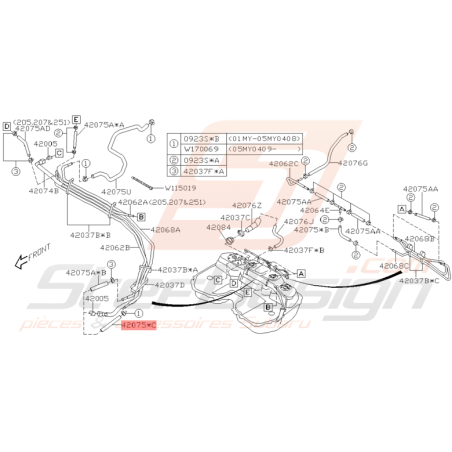 Flexible Evaporateur Origine Subaru WRX STI 2001 - 2005