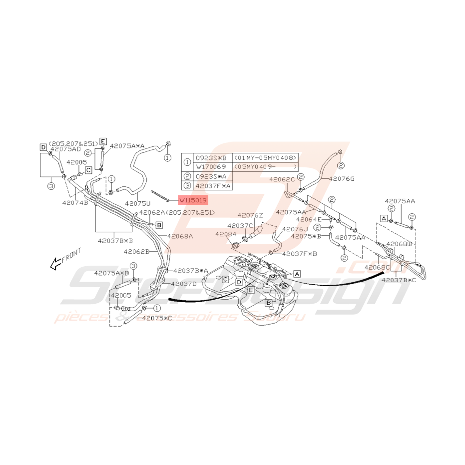 Agrafe Origine Subaru WRX STI 2001 - 2005 Agrafe Origine Subaru WRX STI 2001 - 2005