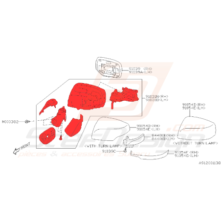 Rétroviseur pour subaru XV EJ20Z 2016