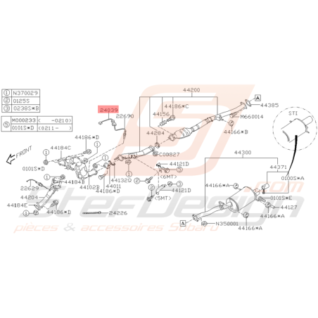 Faisceau de Sonde Lambda Origine Subaru WRX 2001 - 2002