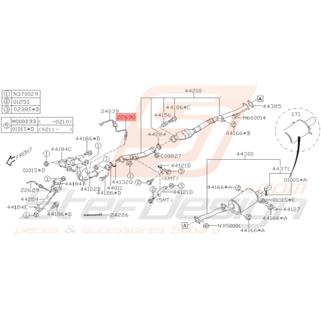 Sonde Lambda Origine Subaru WRX STI 2001 - 2002