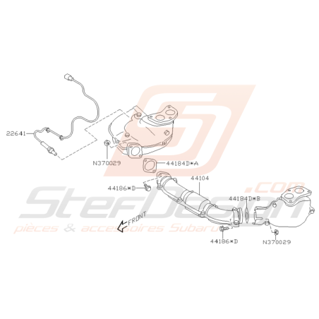 Schéma Cross Pipe Origne Subaru WRX STI 2001 - 2005