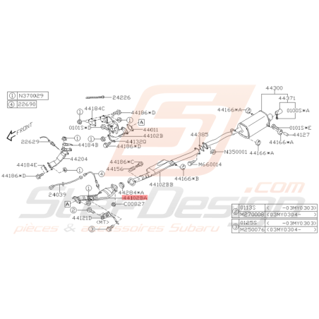 Catalyseur Origine Subaru WRX 2003 - 2005