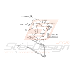 Schéma Durites de Refroidissement Origine Subaru WRX STI 01 - 02