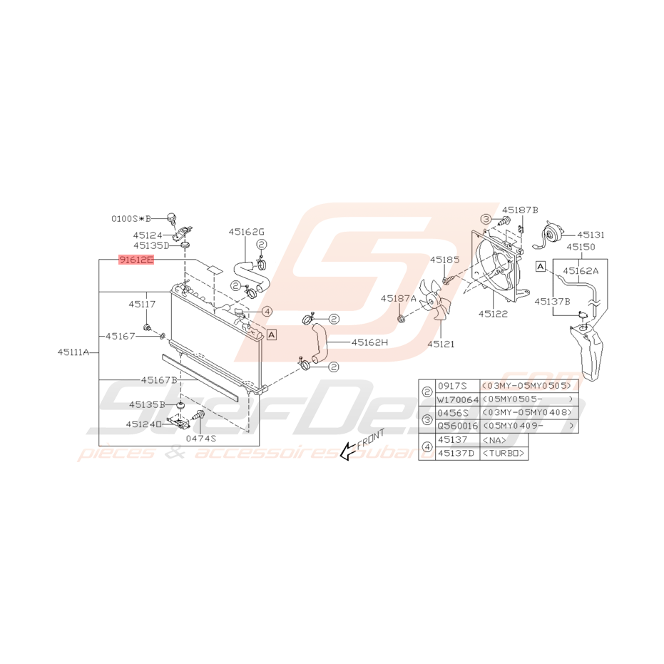 Etiquette Ventilateur Origine Subaru WRX STI 2003 - 2005 Etiquette Ventilateur Origine Subaru WRX STI 2003 - 2005