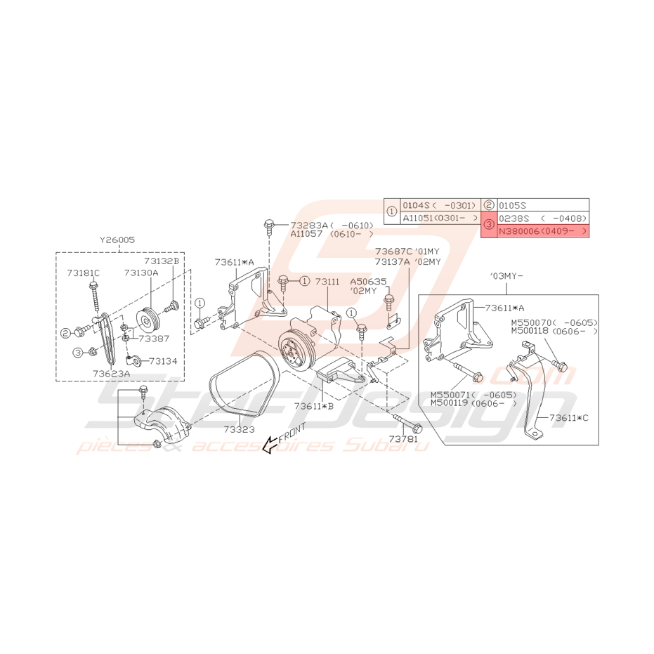 Ecrou Origine Subaru WRX STI Ecrou Origine Subaru WRX STI