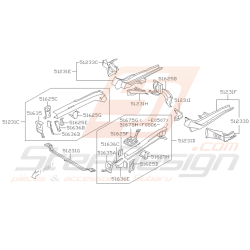 Schéma de Longeron Origine Subaru WRX STI 2001 - 2005
